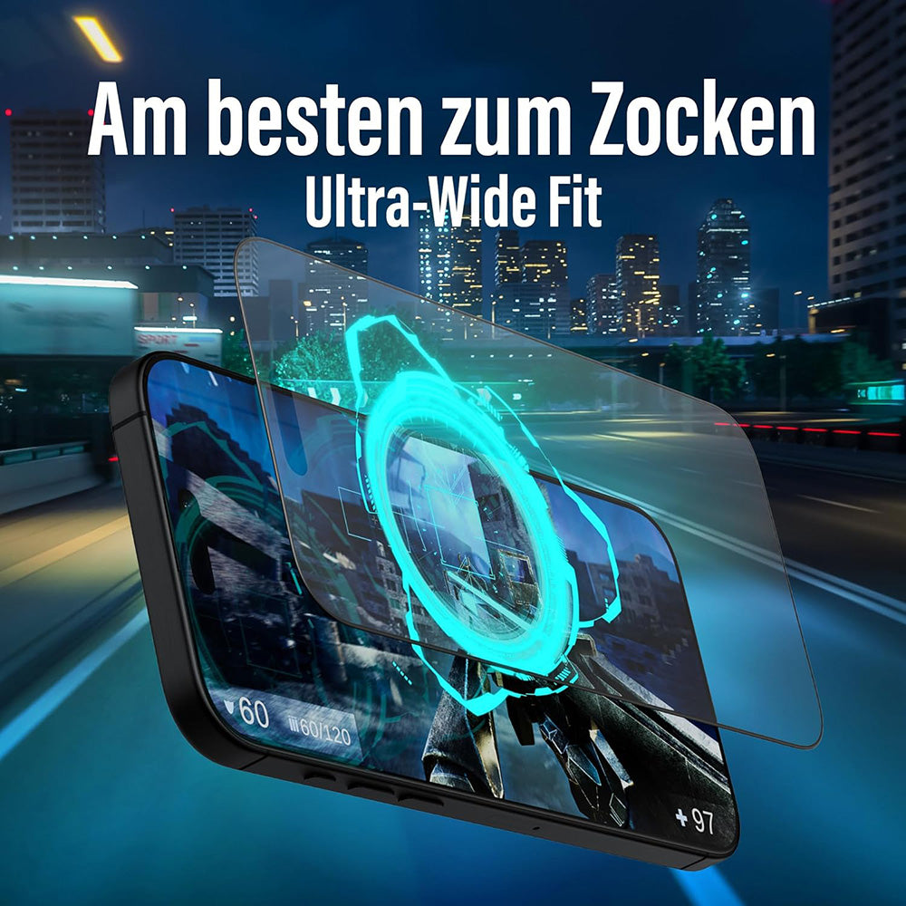PanzerGlass® - Ultra-Wide Fit Gaming Screen Protector - iPhone 16 Pro Max - Matte Black