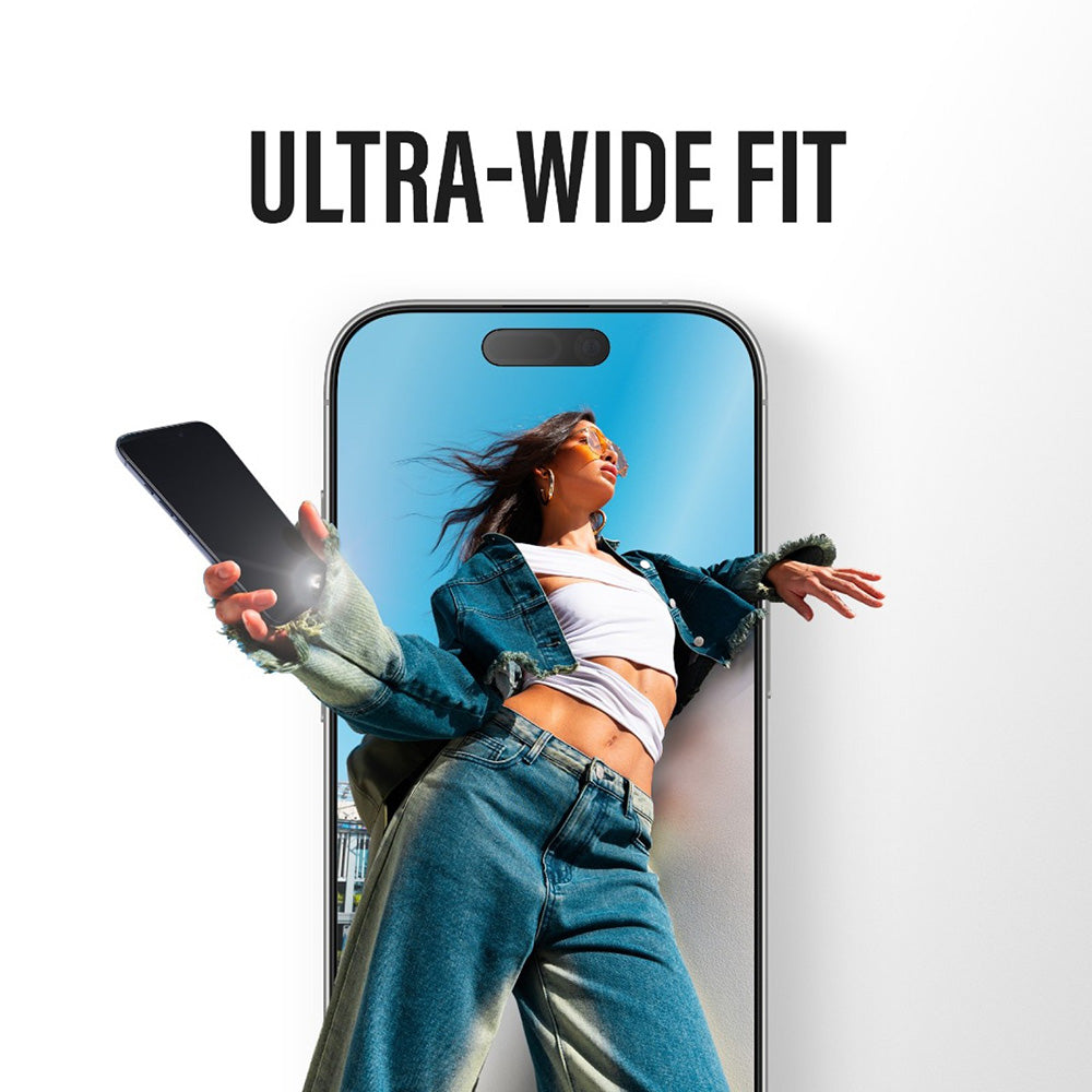 PanzerGlass® - Ultra-Wide Fit Stealth Screen Protector w. FASTFIT IN-A-BOX - iPhone 17 Air - Black