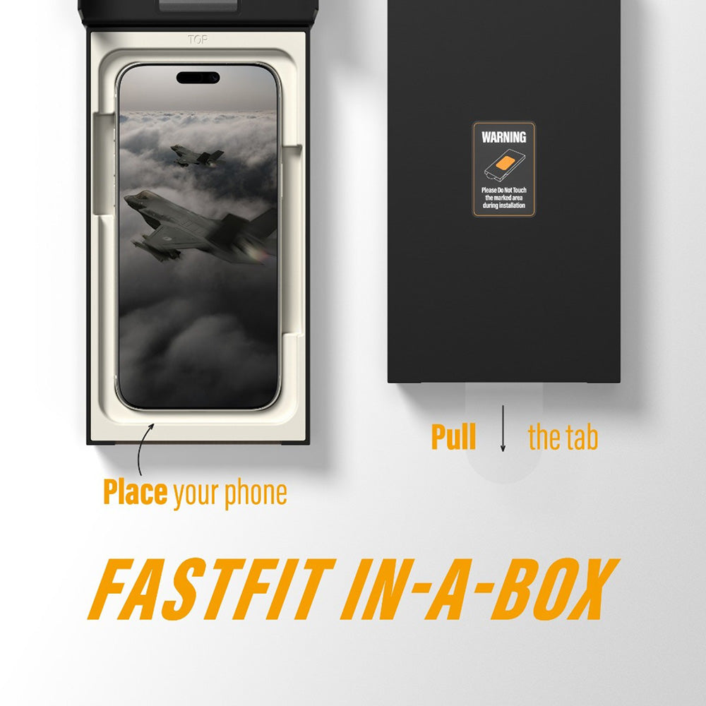 PanzerGlass® - Ultra-Wide Fit Stealth Screen Protector w. FASTFIT IN-A-BOX - iPhone 17 Pro Max - Black