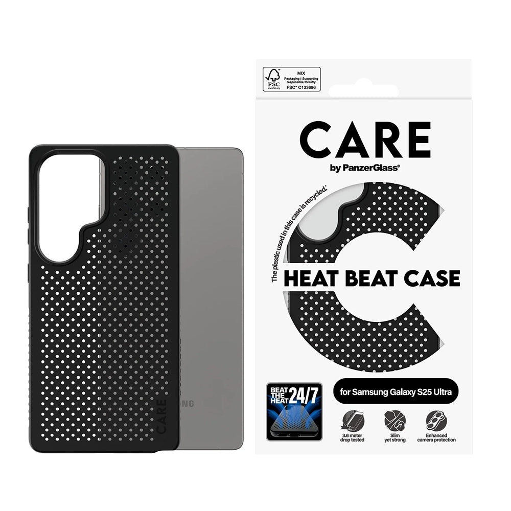 PanzerGlass® - CARE Feature Heat Beat - Samsung Galaxy S25 Ultra - Black
