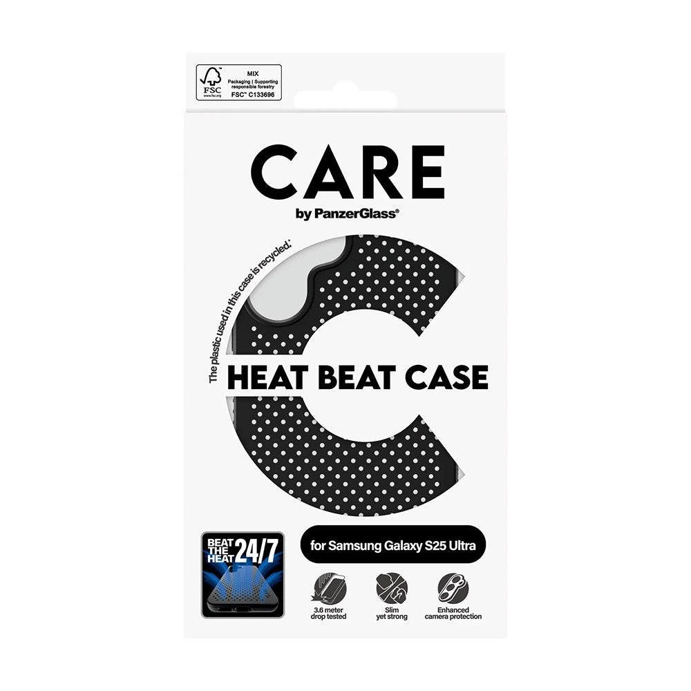 PanzerGlass® - CARE Feature Heat Beat - Samsung Galaxy S25 Ultra - Black