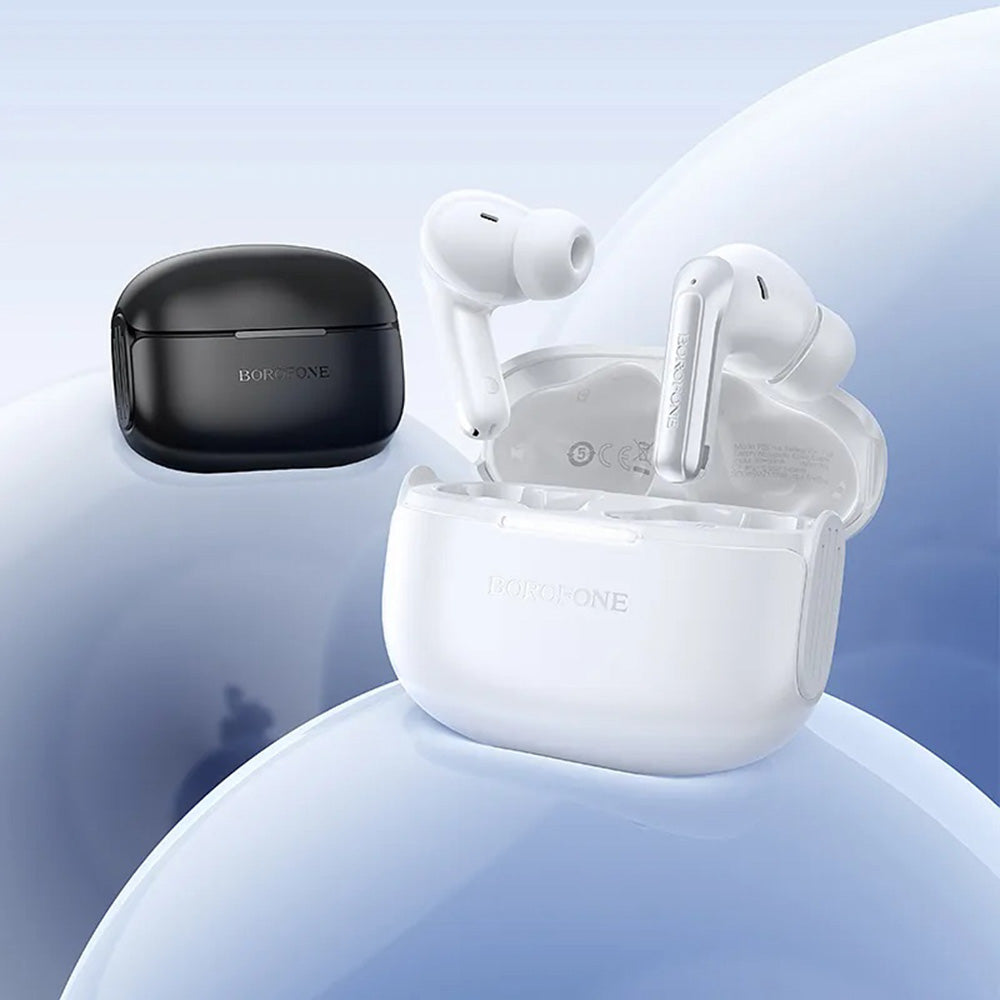 Borofone - Wireless Earbuds Peaceful (FQ9 Plus) - Bluetooth V5.4, ANC + ENC Technologies, 300mAh, Touch Control - Black