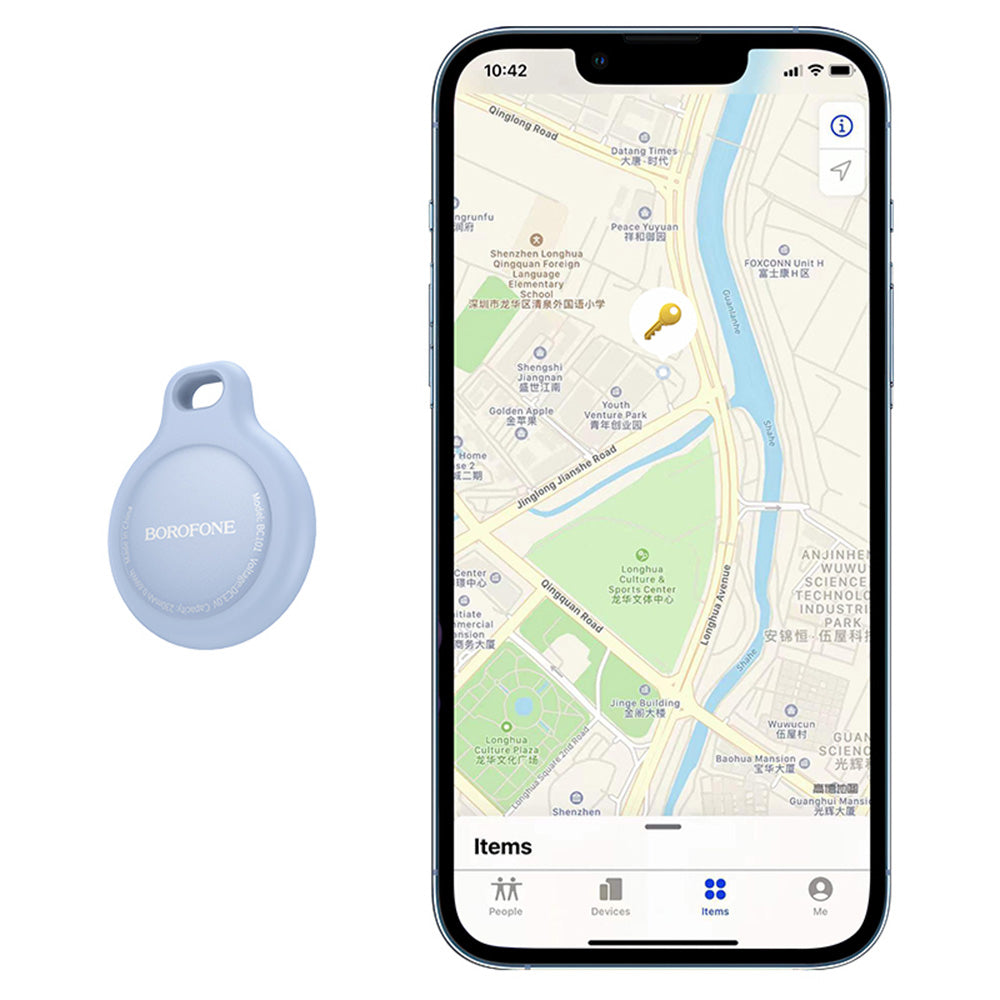 Borofone - Smart Positioning Anti-lost Device Exquisite (BC101) - Compatible Apple Find My (iOS Only), 230mAh - Midnight