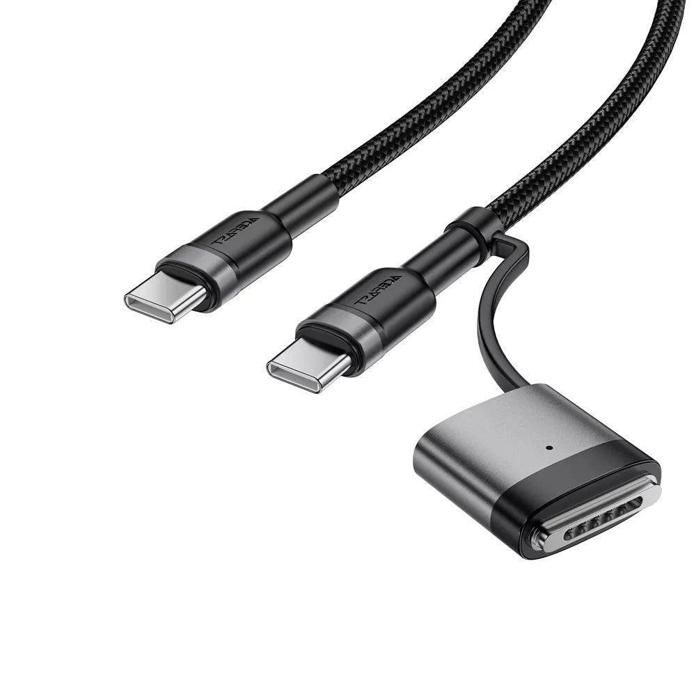 Acefast - Data Cable (C22-05) - Fast Charging, Type-C to Type-C, MagSafe 3 Adapter, 240W, 48V/5A, 1.2m - Black