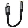 Acefast - Audio Adapter (J12) - Type-C Male to Jack 3.5mm Female, Plug & Play, High-fidelity Sound, No Delay, 15cm - Bla