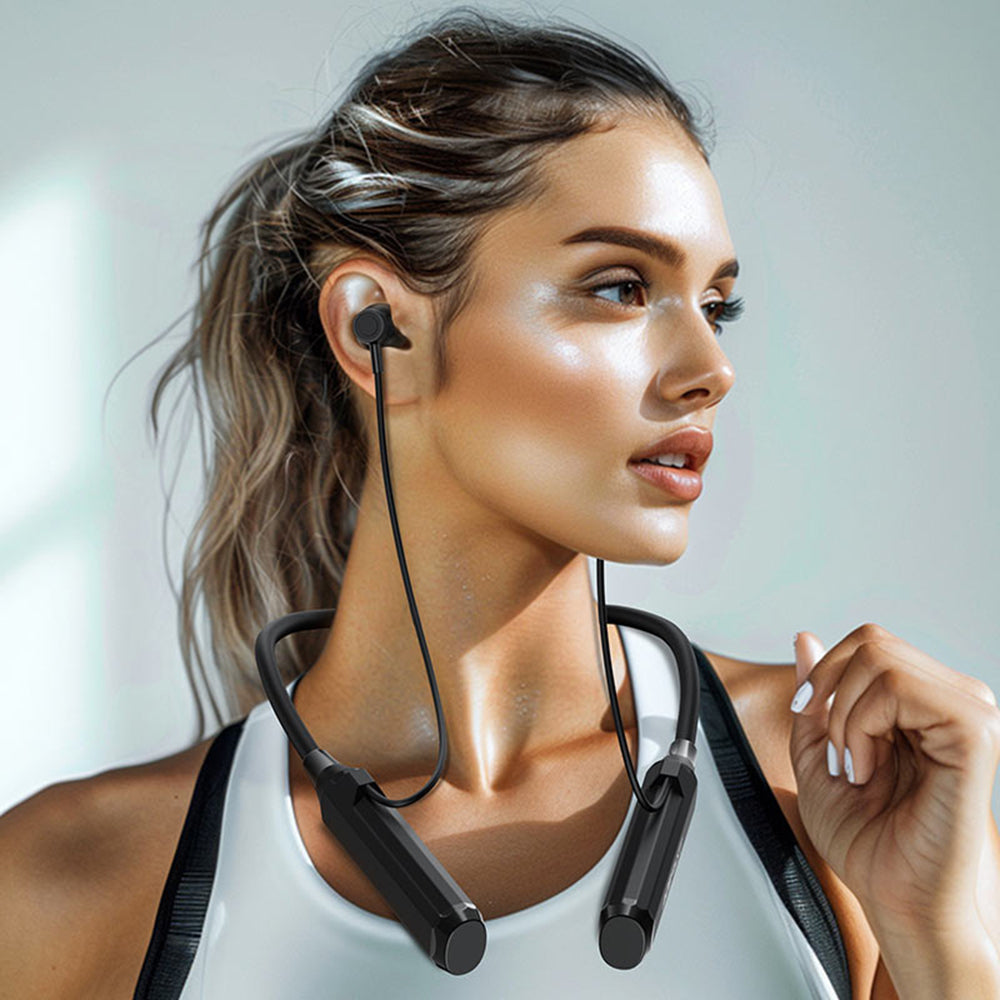 Acefast - Bluetooth Earphones (N6) - for Sport, Behind the Head, Neckband, Bluetooth 5.4, IPX4, TF Card Slot, 1000mAh- B