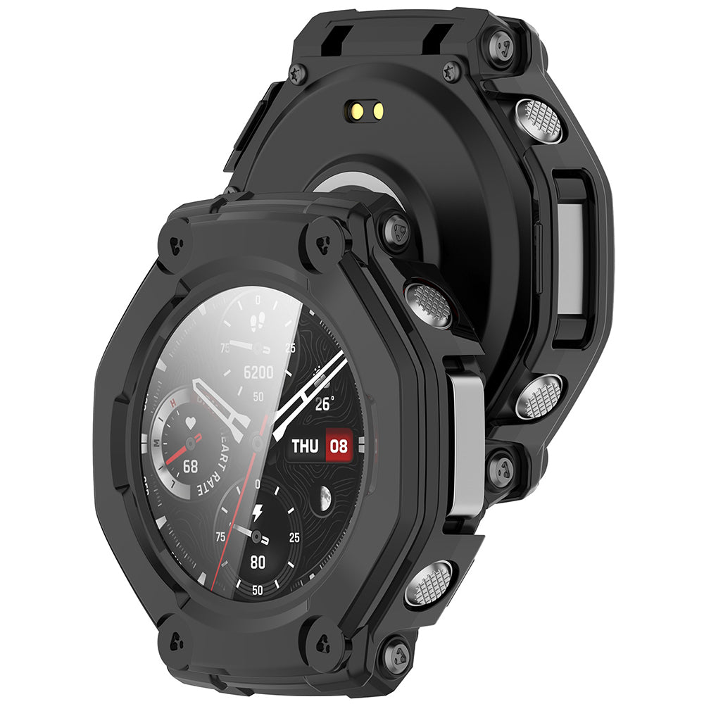 Techsuit - Defense360 Pro + Screen Protector - Amazfit T-Rex 3 - Black