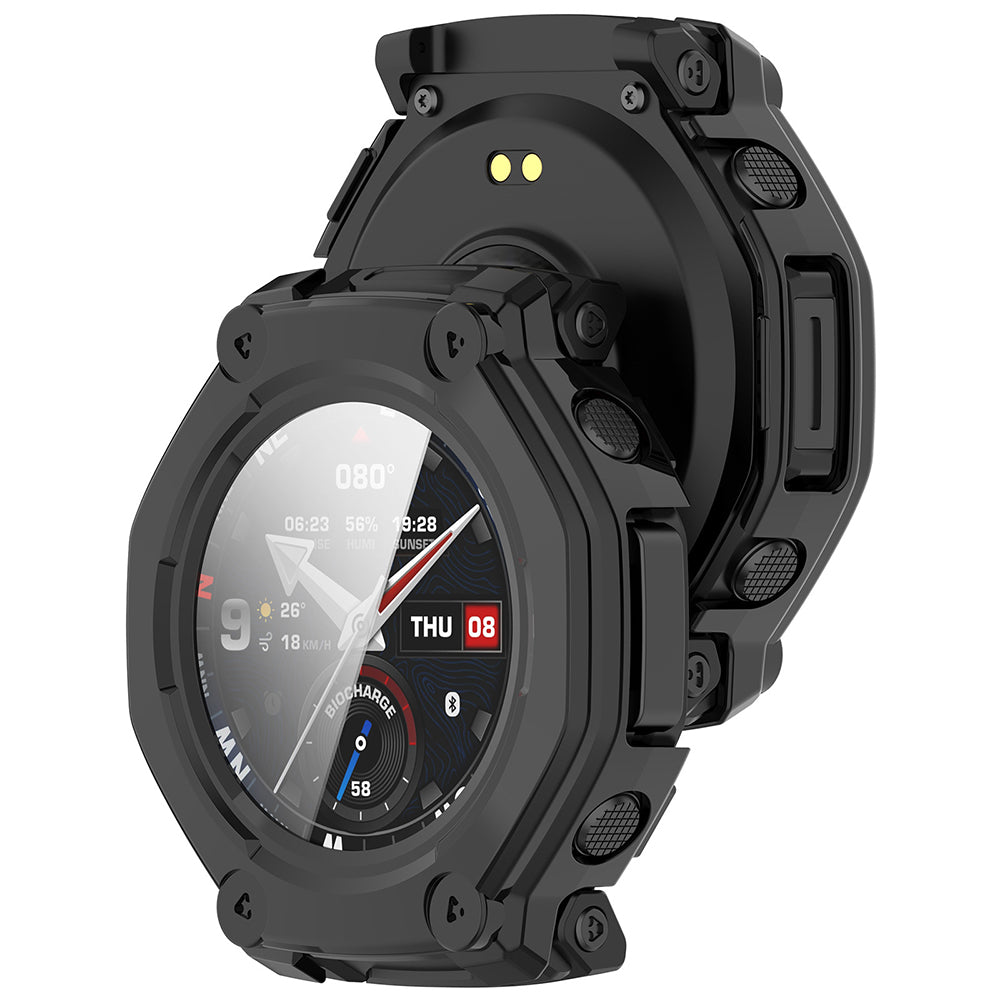 Techsuit - Defense360 Pro + Screen Protector - Amazfit T-Rex 3 Pro 48mm - Black