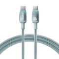 Baseus - Data Cable Discolor (E0420701) - USB-C to USB-C, 100W, 480Mbps, 2m - Blue/Green