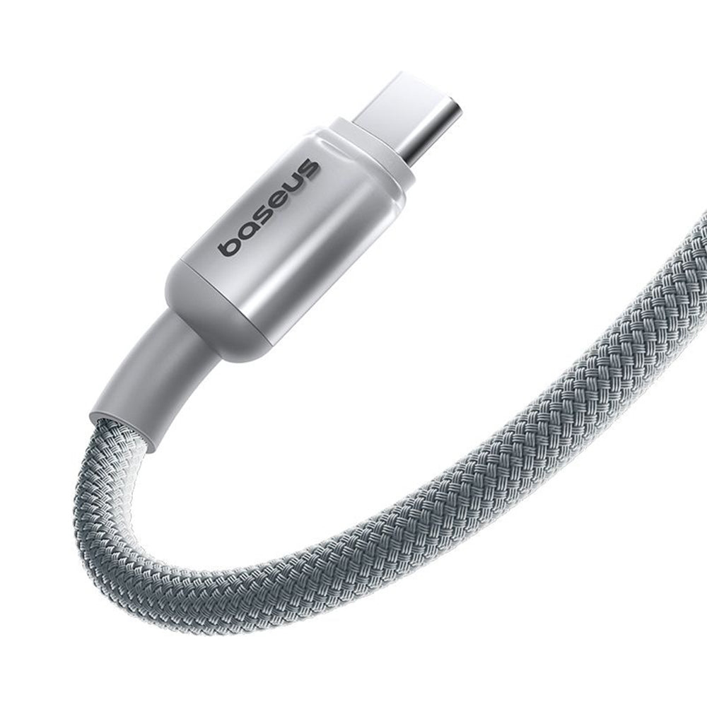 Baseus - Data Cable Discolor (E0420702) - USB-C to USB-C, 100W, 480Mbps, 1m - Silver