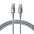 Baseus - Data Cable Discolor (E0420702) - USB-C to USB-C, 100W, 480Mbps, 1m - Silver