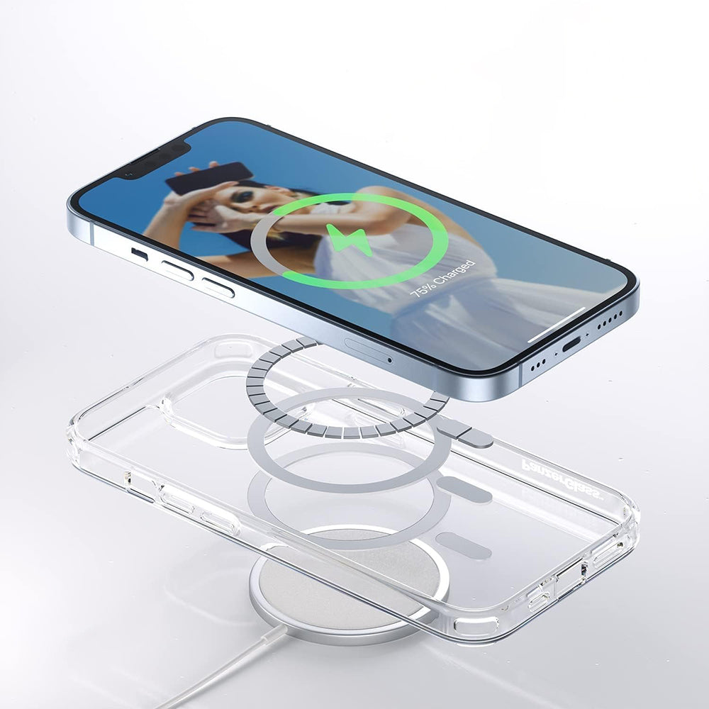 PanzerGlass® - HardCase White MagSafe Series - iPhone 16 Pro - Clear