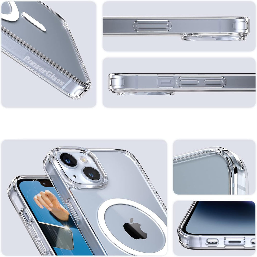 PanzerGlass® - HardCase White MagSafe Series - iPhone 16 - Clear