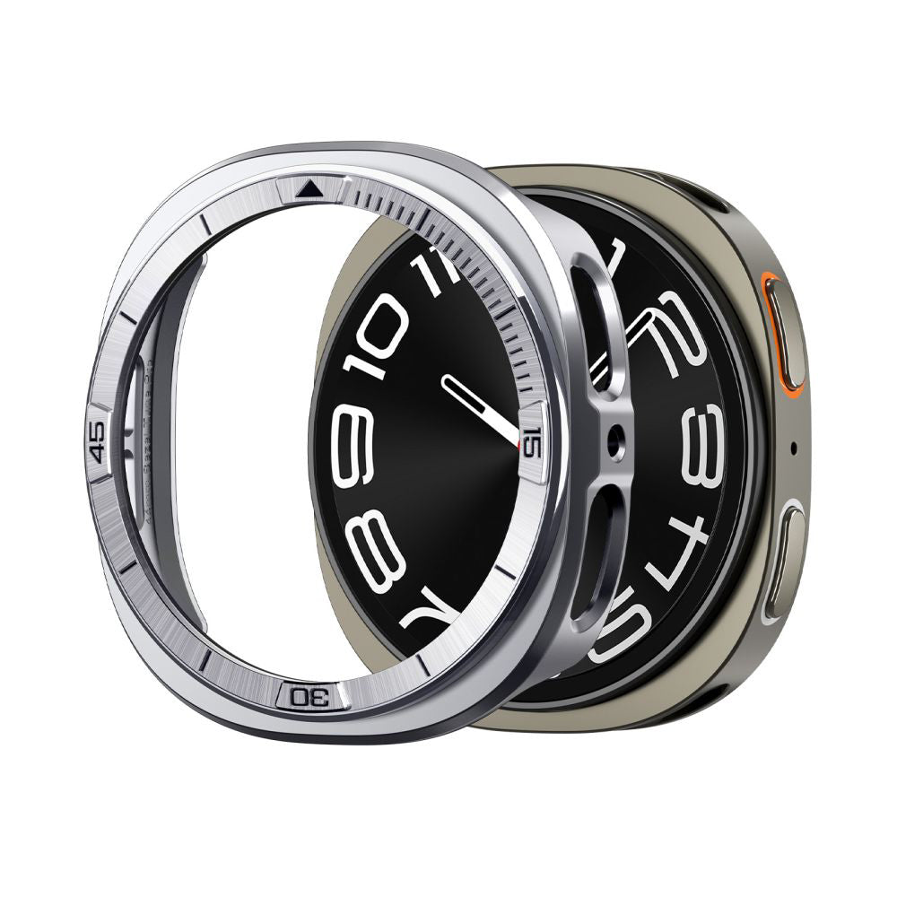 Spigen - Bezel Tune Pro Pilot (ACS10011) - for Samsung Galaxy Watch8 44mm, Stainless Steel - Silver