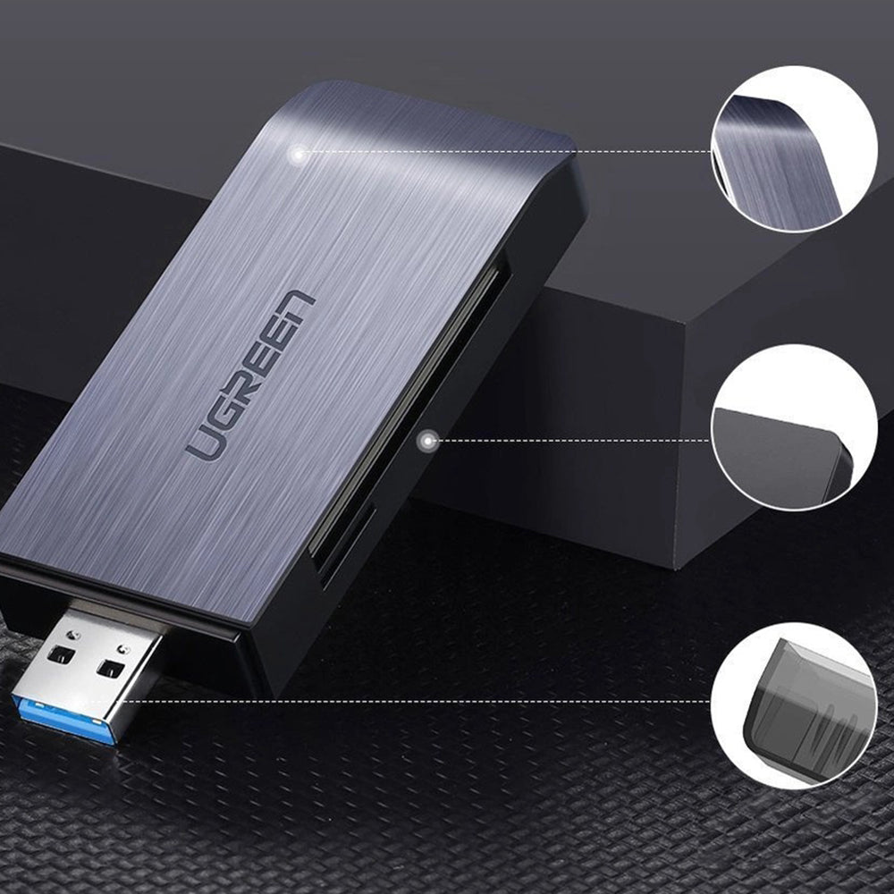 Ugreen - Card Reader CM180 (50541) - USB to SD/TF/CF/MS Card, Plug&Play, 512GB, 5Gbps - Grey – imagine 6