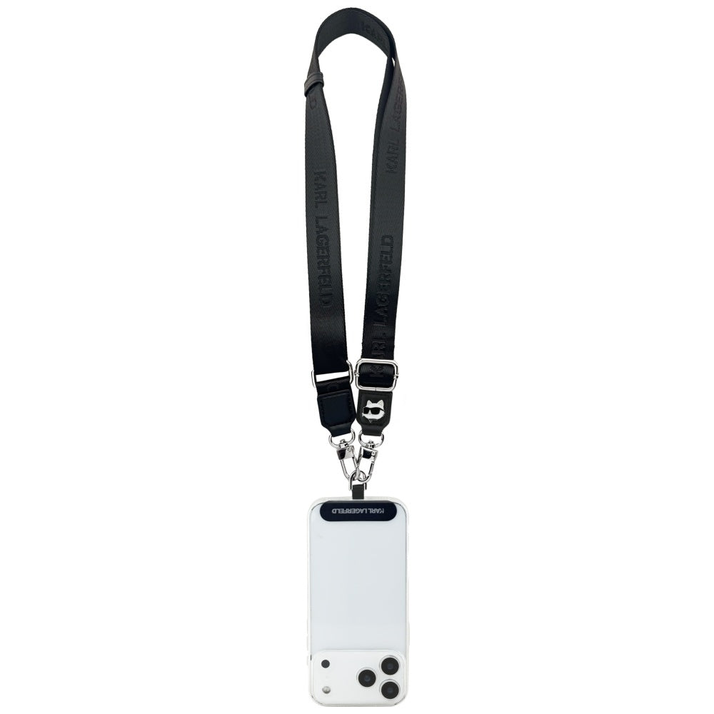 Karl Lagerfeld - Strap Tether Patch Choupette Metal Logo (KLUCNCHPSPK) - Universal - Black