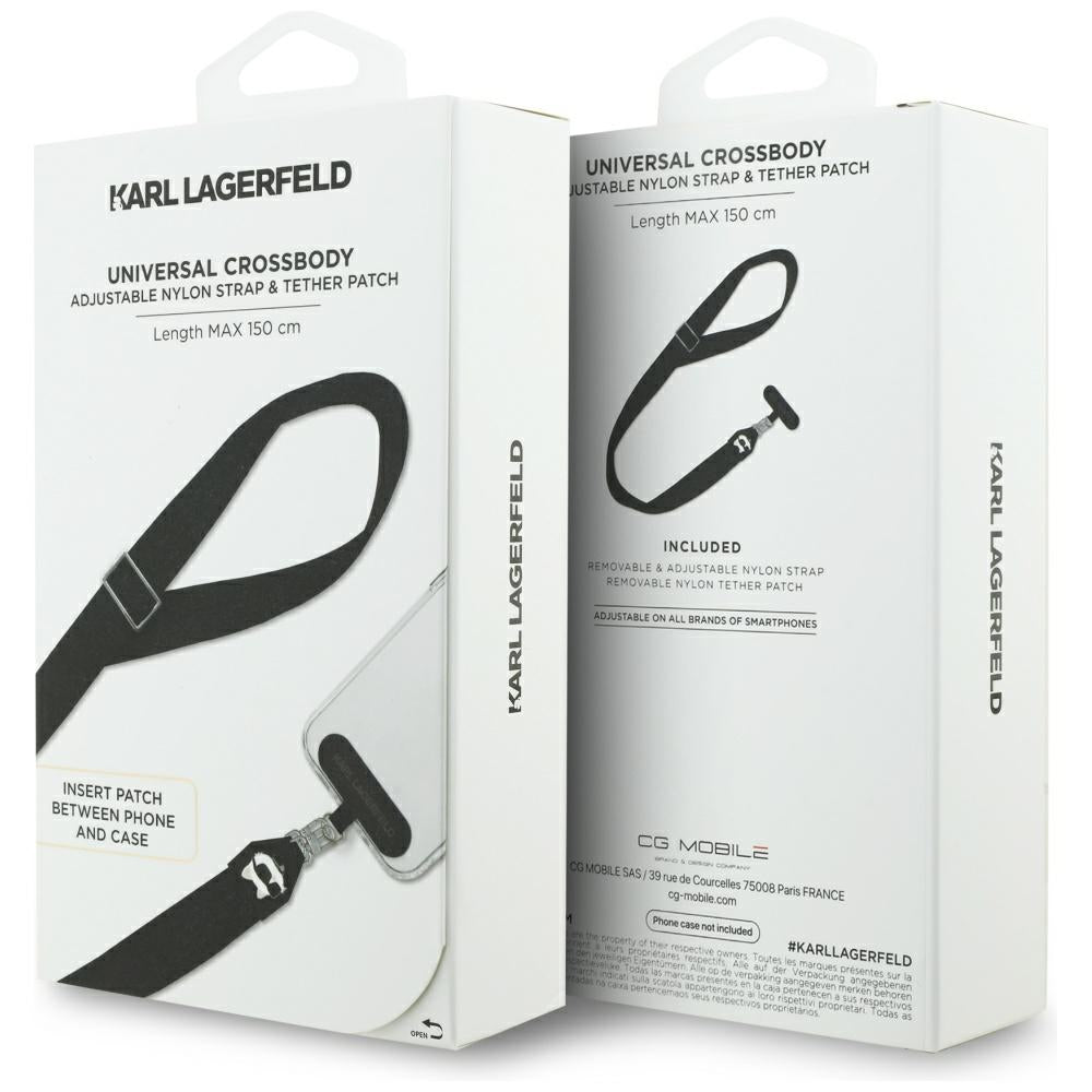 Karl Lagerfeld - Strap Tether Patch Choupette Metal Logo (KLUCNCHPSPK) - Universal - Black