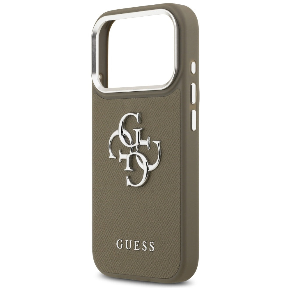 Guess - Hardcase Grained Big 4G Classic Logo (GUHCP17LPG4SMCEW) - iPhone 17 Pro - Brown