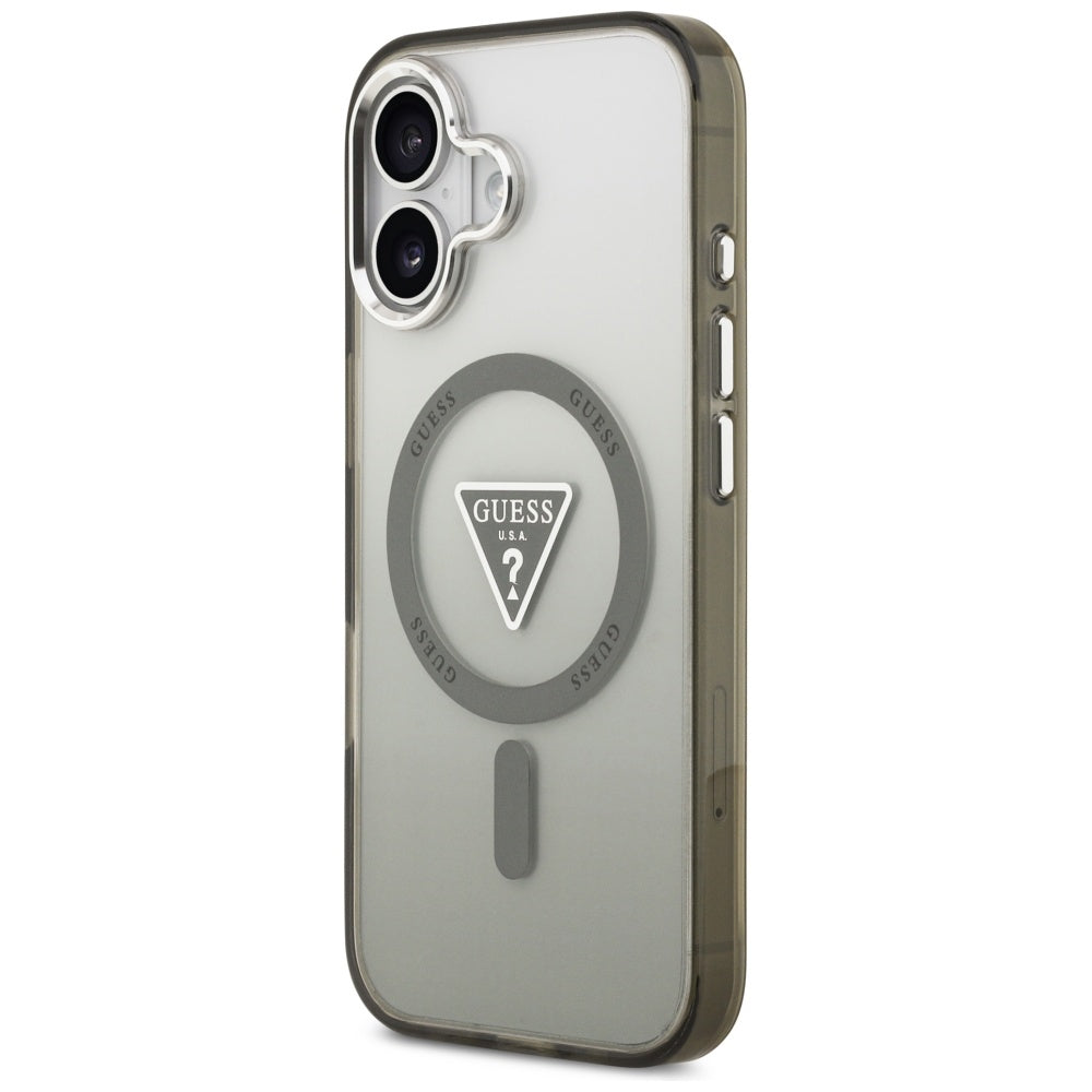 Husa pentru iPhone 17 - Guess IML Gradient Triangle Logo MagSafe (GUHMP17SHGTMLCGA) - Khaki