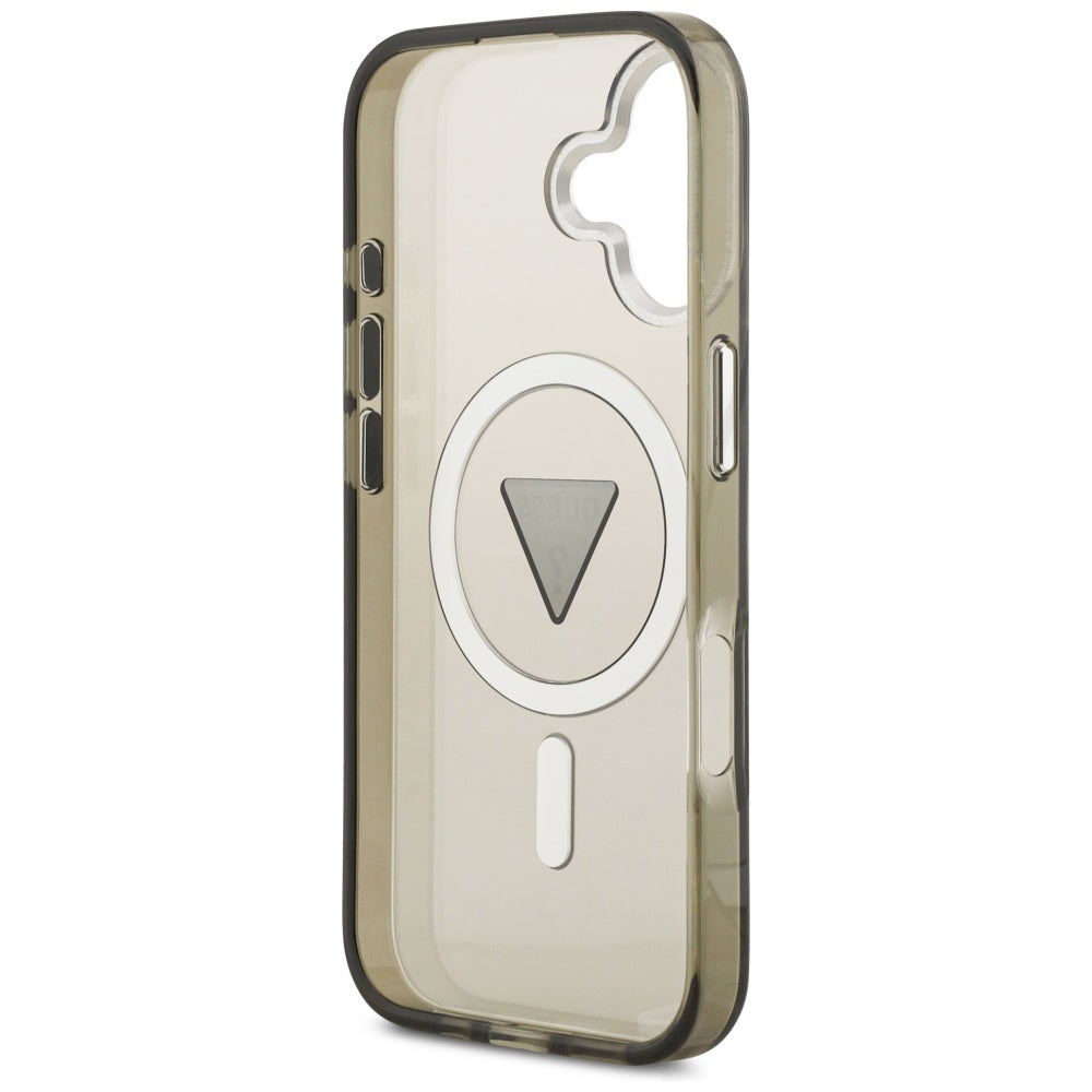 Husa pentru iPhone 17 - Guess IML Gradient Triangle Logo MagSafe (GUHMP17SHGTMLCGA) - Khaki