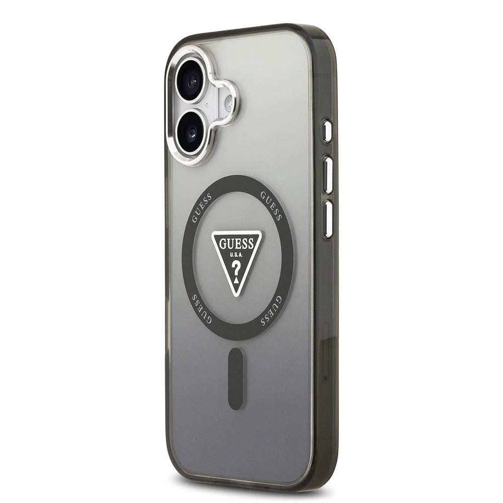 Husa pentru iPhone 17 - Guess IML Gradient Triangle Logo MagSafe (GUHMP17SHGTMLCGK) - Black