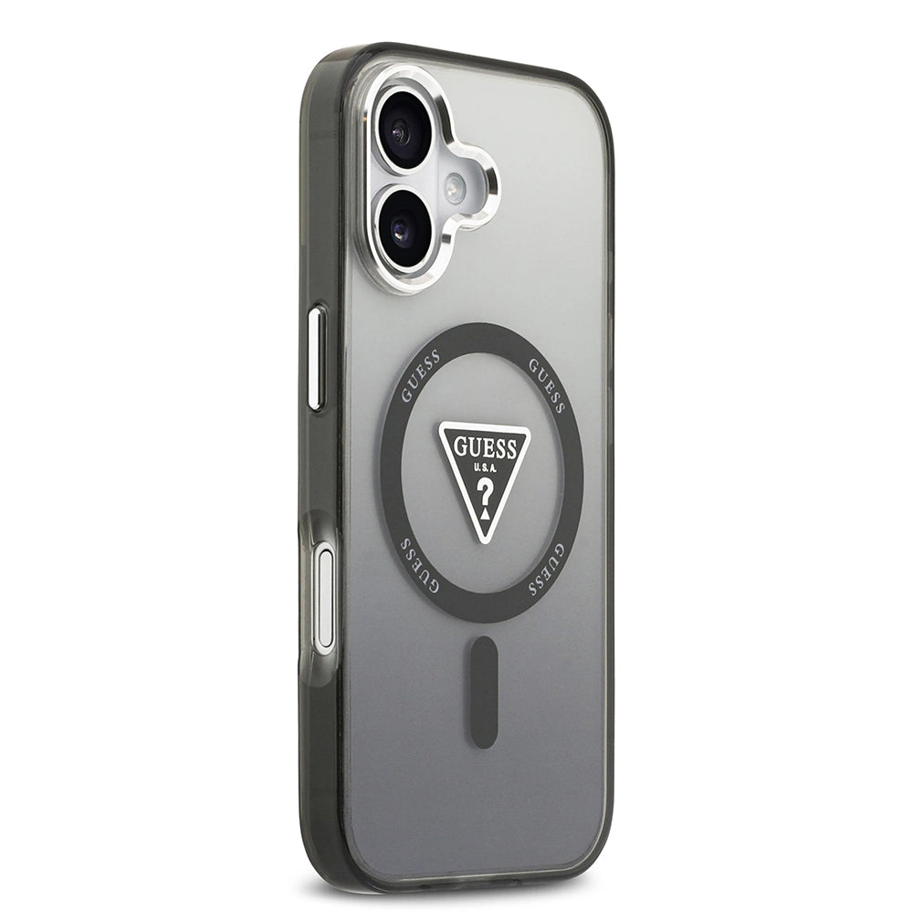 Husa pentru iPhone 17 - Guess IML Gradient Triangle Logo MagSafe (GUHMP17SHGTMLCGK) - Black