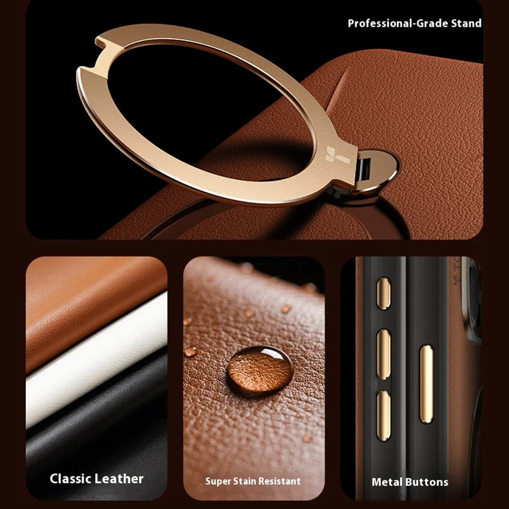 Torras - QPRO Leather Series - iPhone 17 Pro - Orange