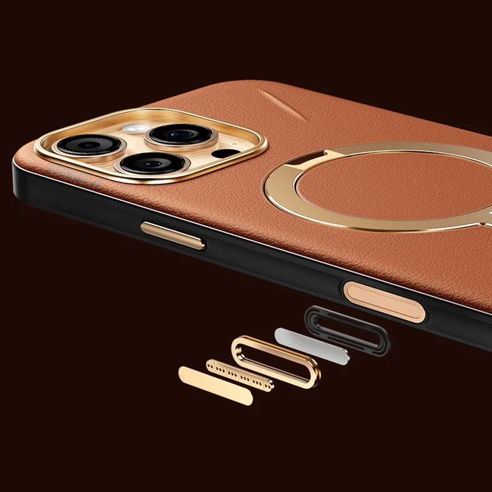 Torras - QPRO Leather Series - iPhone 17 Pro - Orange