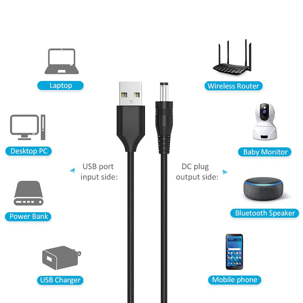 Techsuit - (11 pack) Cable Adapter ChargeNest (AC21) - USB to 7x DC Barrel, Jack Adapter, Type-C, Mini-USB, Micro-USB - 
