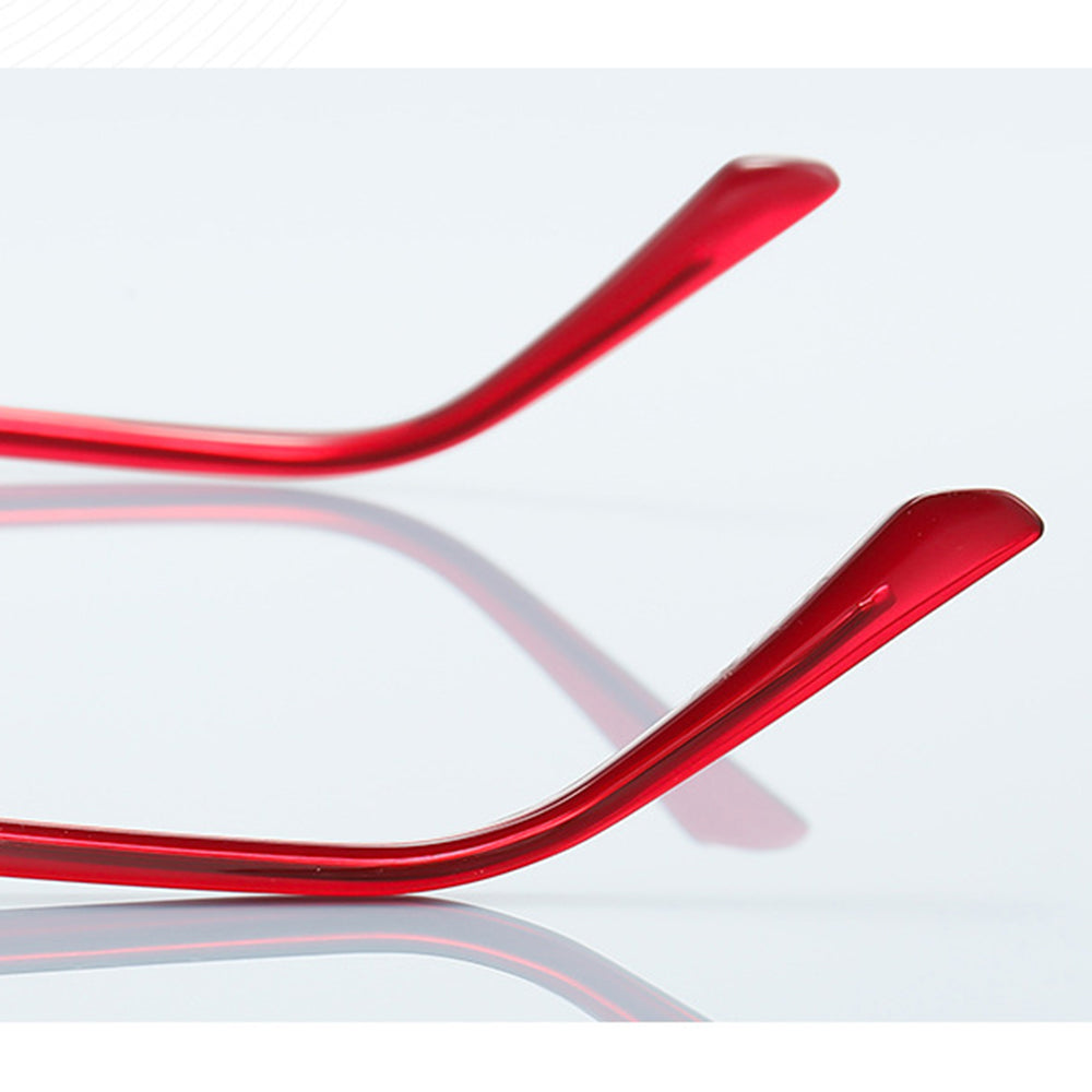 Techsuit - Anti-Blue Light Glasses Reflex PC (2259) - for Women, Oversized, TR90&Metal Frame, AC Lens - Transparent/Warm
