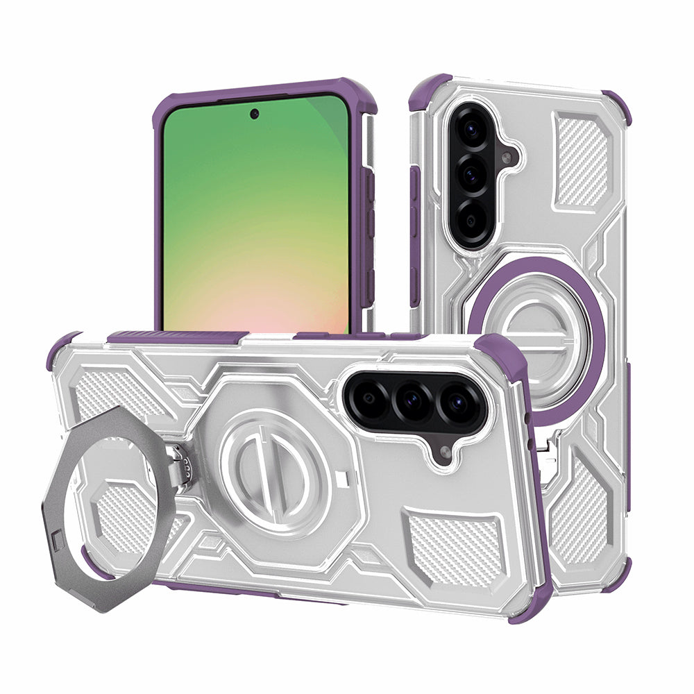 Techsuit - Carbon Shield PRO - Samsung Galaxy A56 5G - Purple Transparent