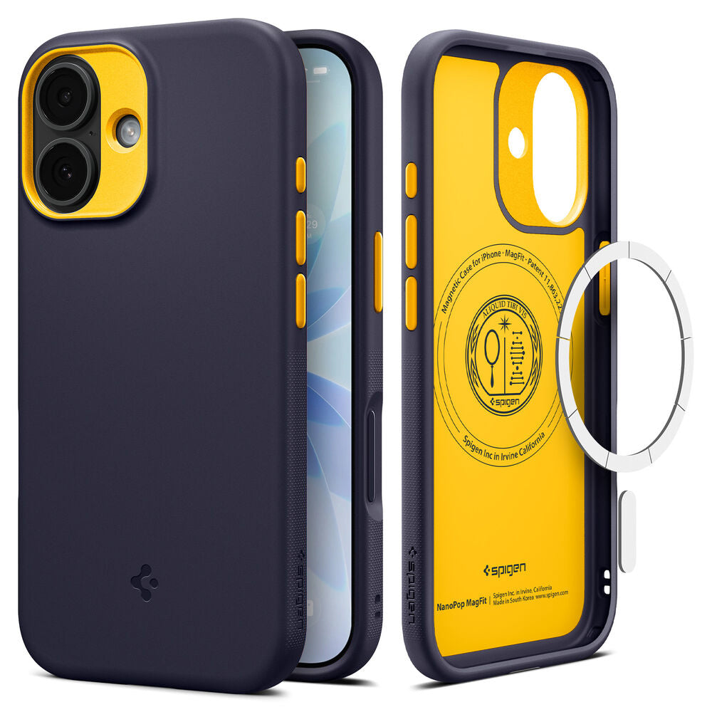 Spigen Husa de protectie Spigen Caseology Nano Pop MagSafe (ACS10364) compatibil cu iPhone 17, Albastru Berry Navy