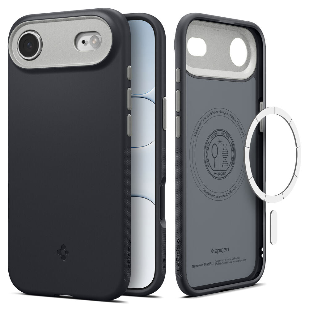 Spigen Husa de protectie Spigen Caseology Nano Pop MagSafe (ACS10301) compatibil cu iPhone 17 Air, Negru Sesame