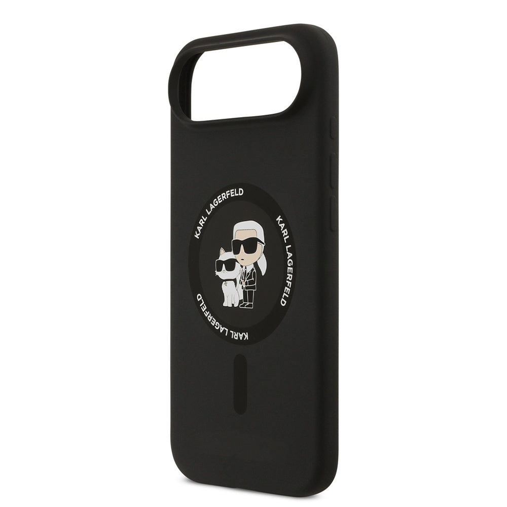 Karl Lagerfeld - Silicone Ring MagSafe (KLHMP17MSCMKCRHK) - iPhone 17 Air - Black Karl&Choupette