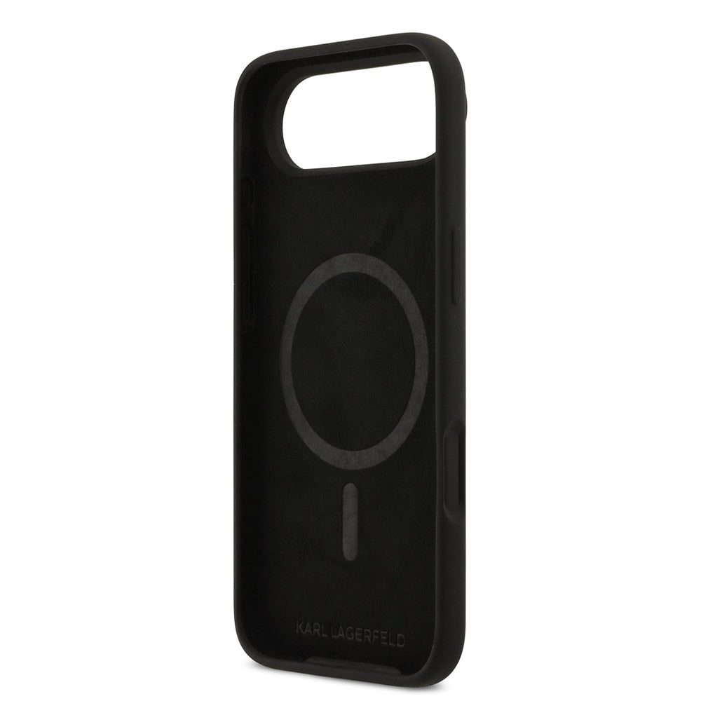 Karl Lagerfeld - Silicone Ring MagSafe (KLHMP17MSCMKCRHK) - iPhone 17 Air - Black Karl&Choupette