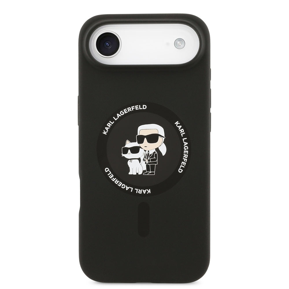 Karl Lagerfeld - Silicone Ring MagSafe (KLHMP17MSCMKCRHK) - iPhone 17 Air - Black Karl&Choupette
