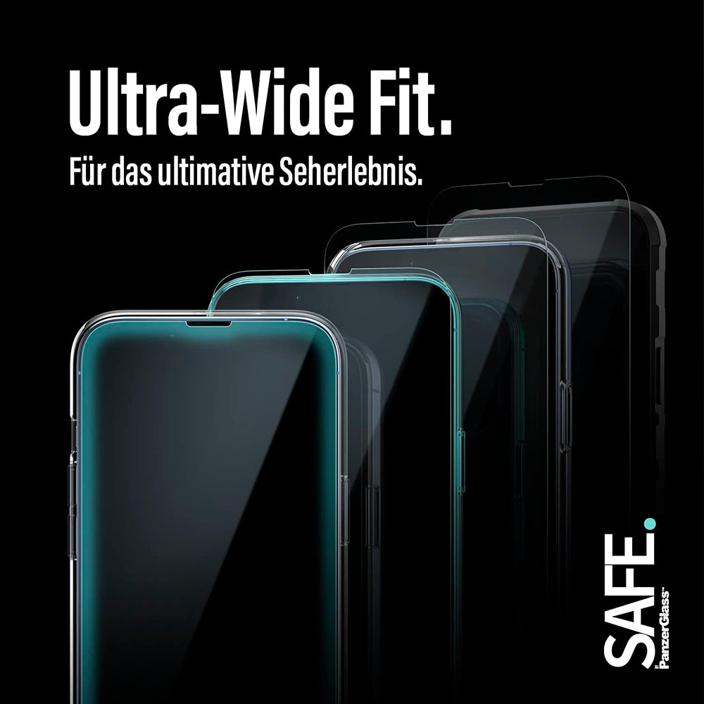 PanzerGlass® - SAFE. Ultra-Wide Fit Screen Protector - iPhone 16 Pro - Clear