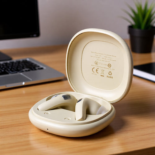 Acefast - Wireless Earbuds (W3) - Bluetooth V5.4, Active Noise Reduction, 4-Mics, ANC + ENC, IPX4, 350mAh - Khaki
