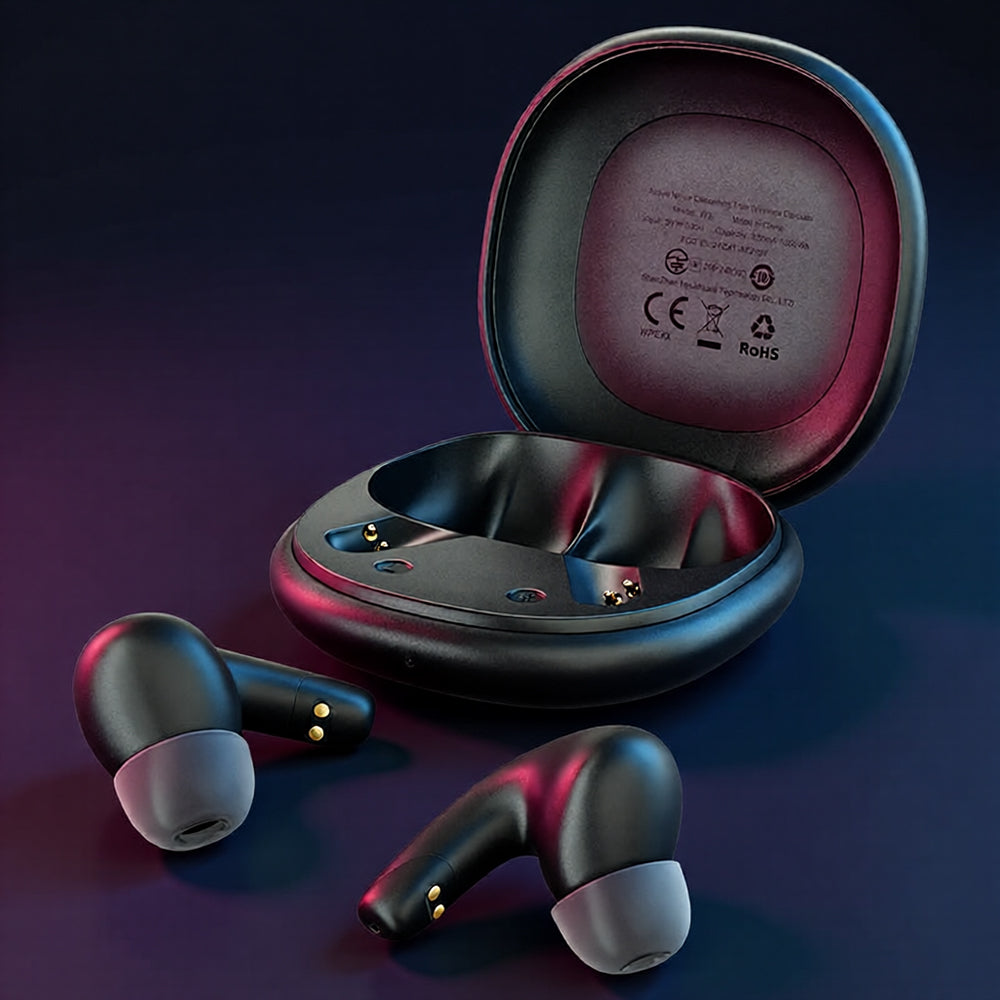 Acefast - Wireless Earbuds (W3) - Bluetooth V5.4, Active Noise Reduction, 4-Mics, ANC + ENC, IPX4, 350mAh - Black