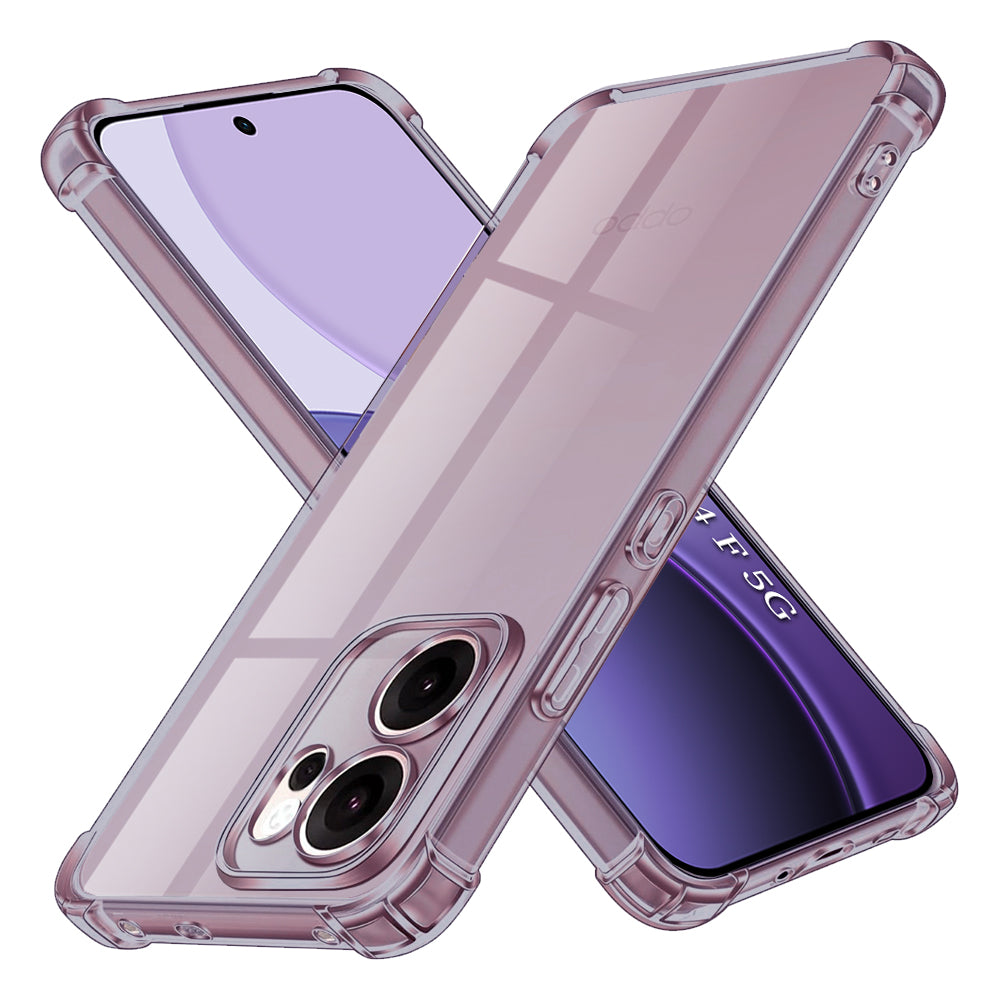 Techsuit - Shockproof Clear Silicone - Oppo Reno14 F / Reno14 FS 5G - Smoke Black