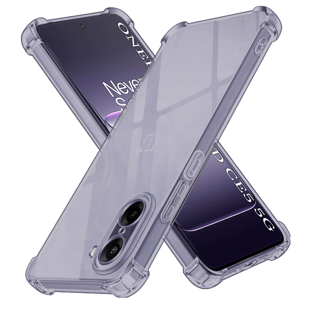 Techsuit - Shockproof Clear Silicone - OnePlus Nord CE5 - Smoke Black