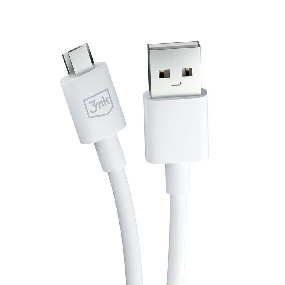 3mk - Data Cable Hyper - USB-A to Micro-USB, 5V, 2.4A, 1.2m - White