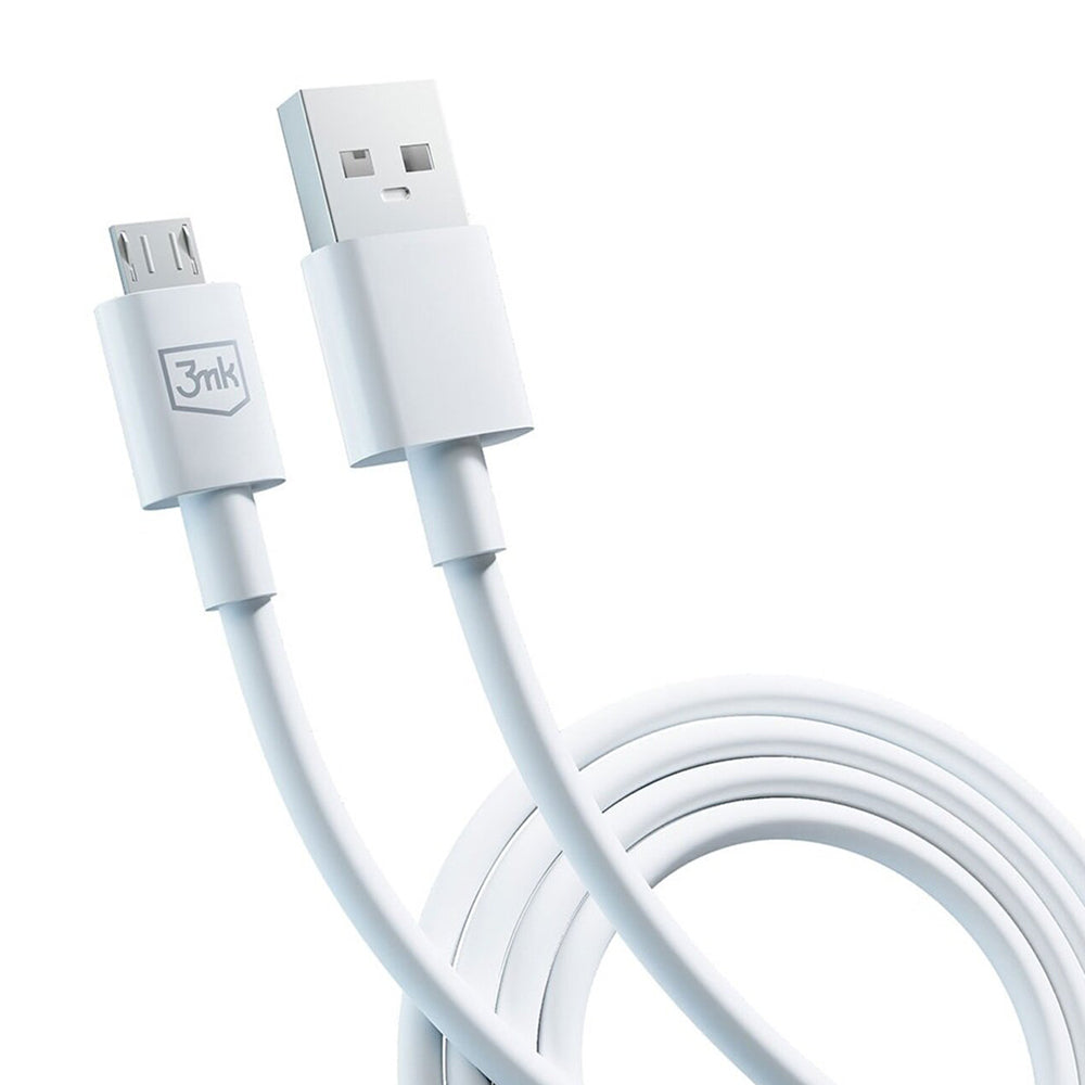 3mk - Data Cable Hyper - USB-A to Micro-USB, 5V, 2.4A, 1.2m - White