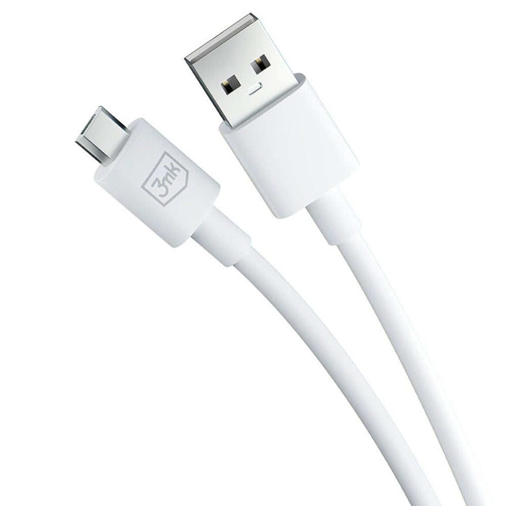 3mk - Data Cable Hyper - USB-A to Micro-USB, 5V, 2.4A, 1.2m - White