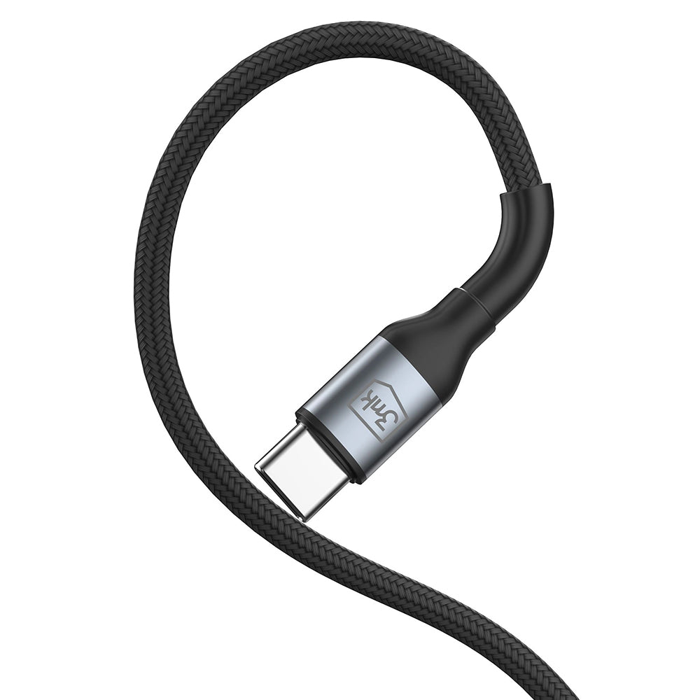 3mk - Data Cable Hyper N-Series - Type-C to Type-C, Fast Charge, Flexible 180°, 60W, 20V/3A, 2m - Black