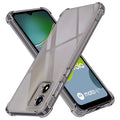 Techsuit - Shockproof Clear Silicone - Motorola Moto E13 - Smoke Black