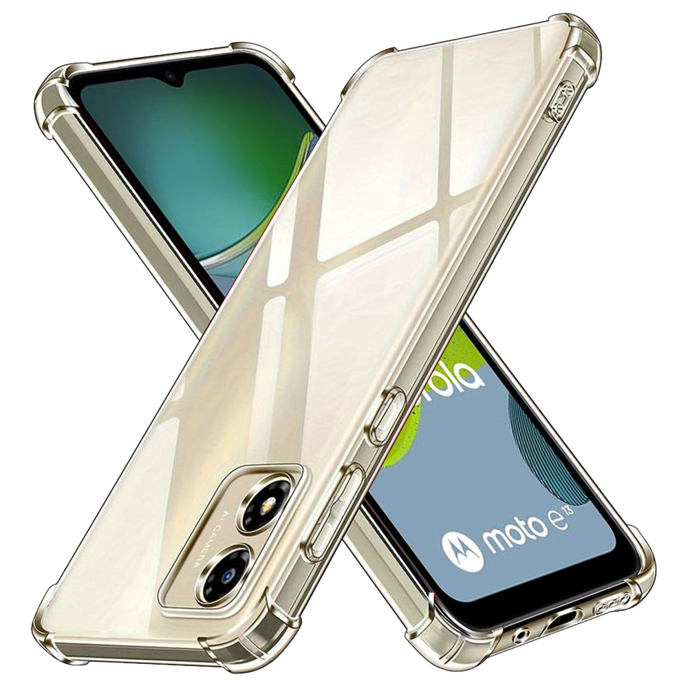 TechSuit Husa de protectie Techsuit Shockproof Clear Silicone compatibil cu Motorola Moto E13, Transparent