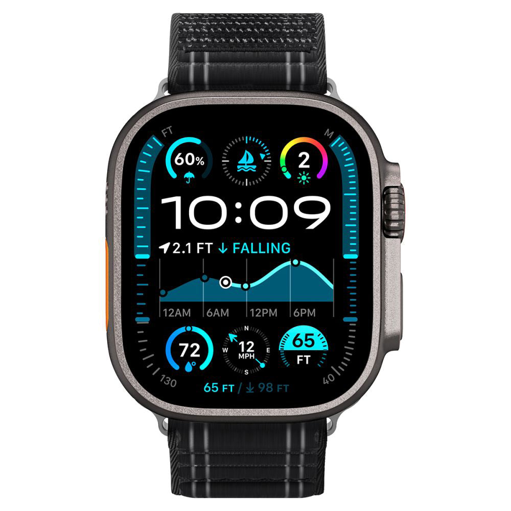Spigen - Watchband WBF0 (AMP10141) - Apple Watch 8/9/10/11/SE/SE 2/SE 3/Ultra/Ultra 2/Ultra 3 (44/45/46/49mm) - Black