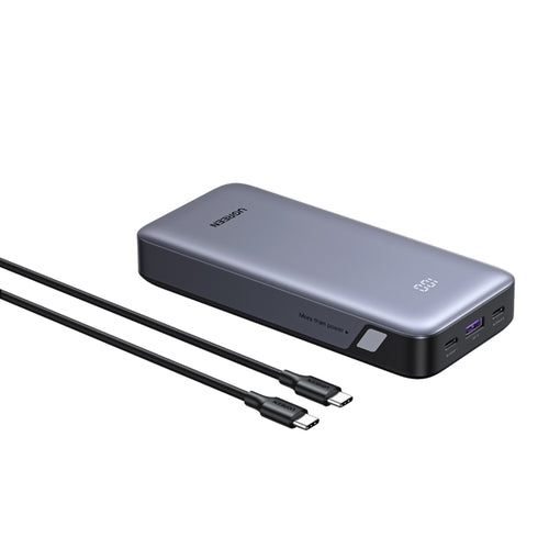 Baterie externa Ugreen PB532 (55989B), 20000mAh, USB / 2x Type-C, 30W, Gri