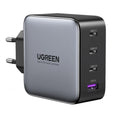 Incarcator Ugreen (40747), 3x Type-C + USB, 100W, GaN, Negru